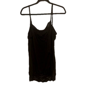 Black Crinkled Lace Camisole  - Size 1